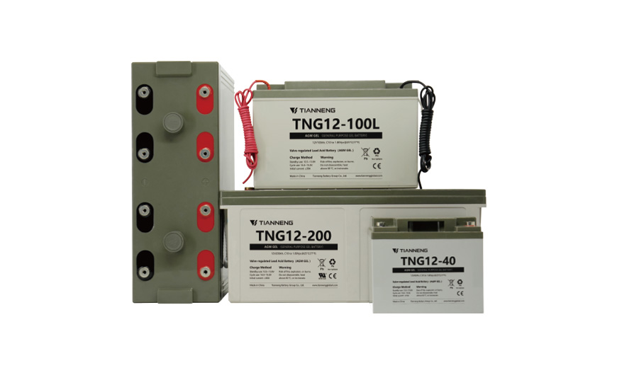 lead acid battery energy storage battery TNG Series  GEL battery 2- 12V TIANNENG