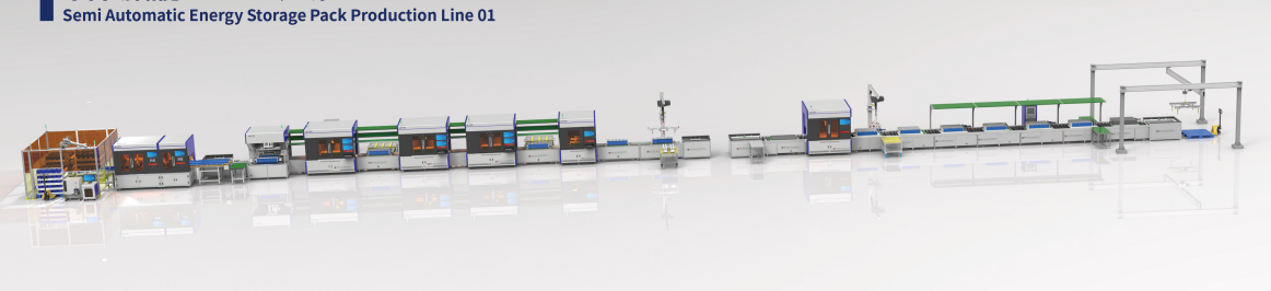 Semi automatic pack production line