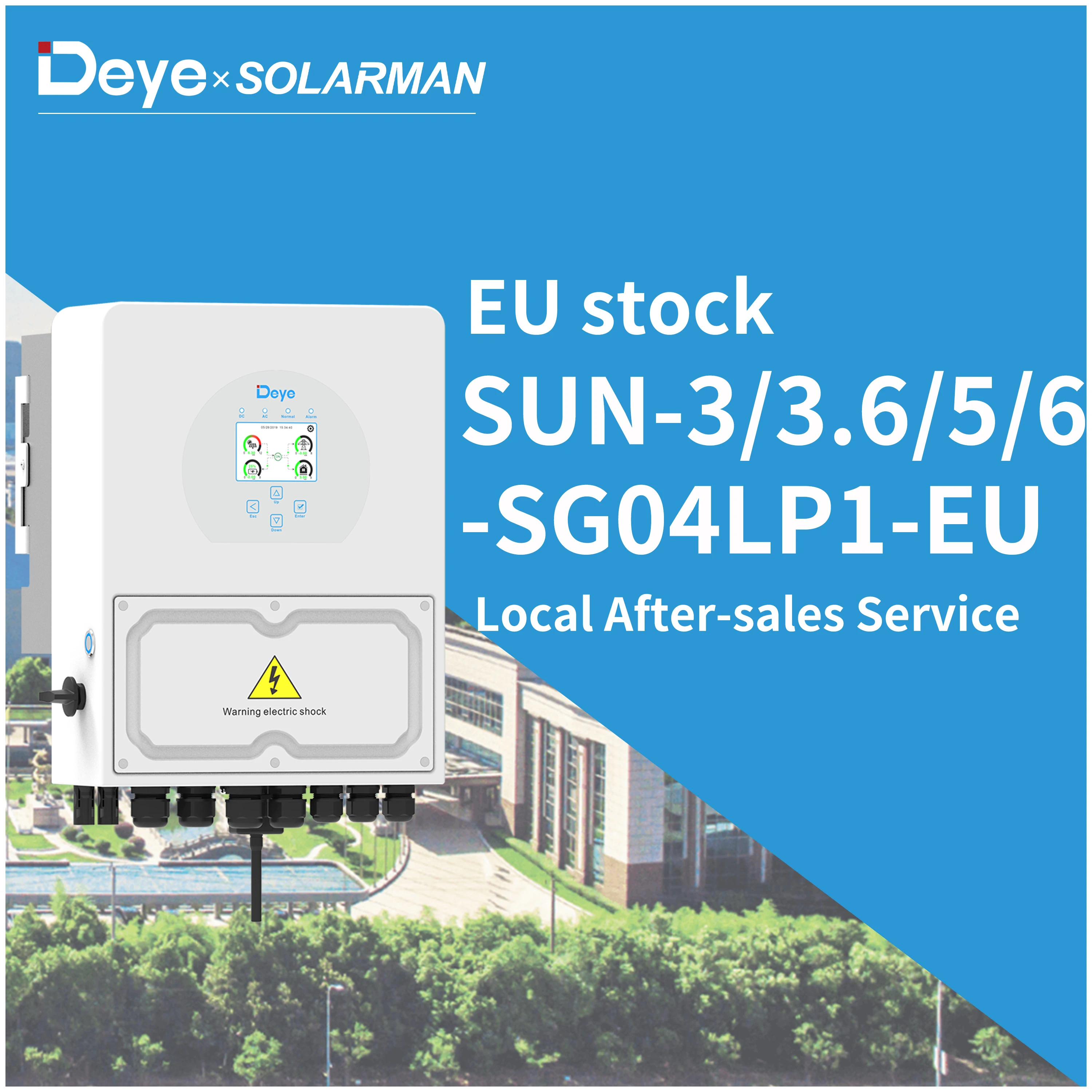 Deye  SUN-3/3.6/5/6K-SG04LP1-EU Single Phase Hybrid Solar Inverter with LV Battery EU Stock DC/AC Inverter