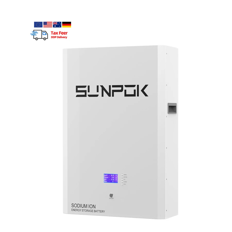 Wall Mounted Sodium Ion Batteries 48V 5-10kWh Sodium Battery Sunpok
