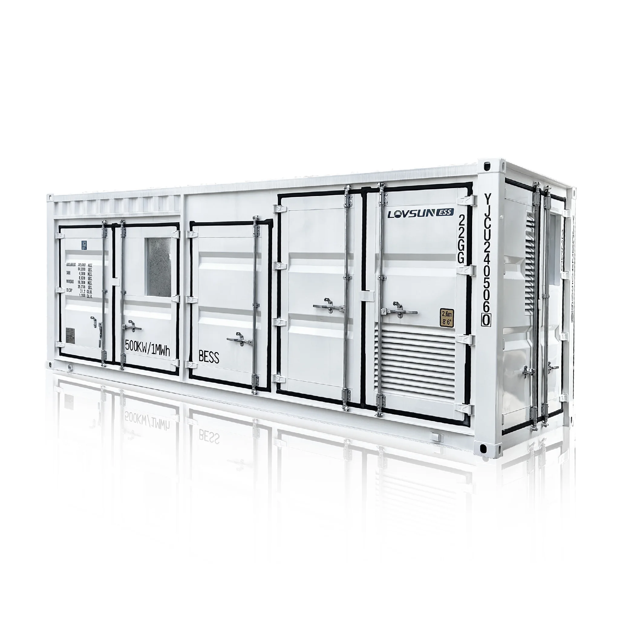 500kW/1MWh Battery Storage Containers (10/20/40ft) - Solar Energy Storage System Lovsun