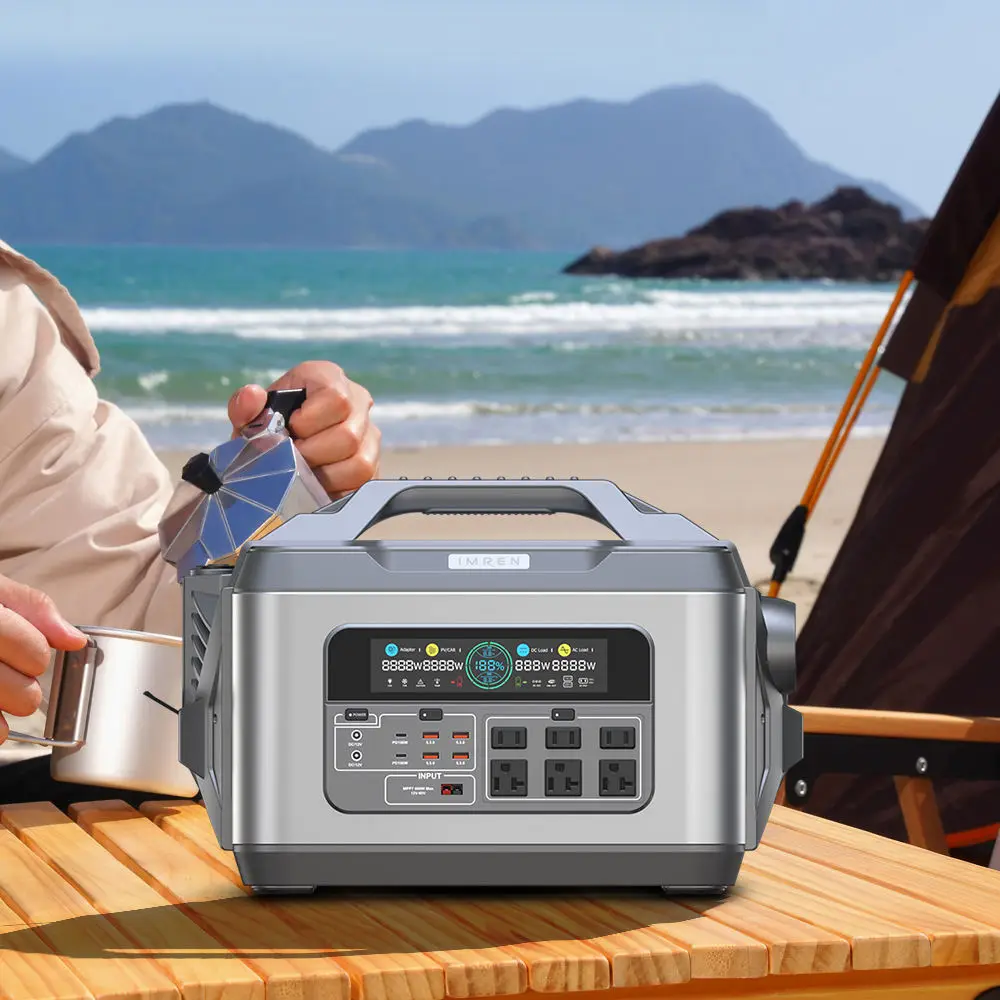 2000W/2220Wh Waterproof Portable Power Station & Solar Generator for Outdoor Camping IMREN