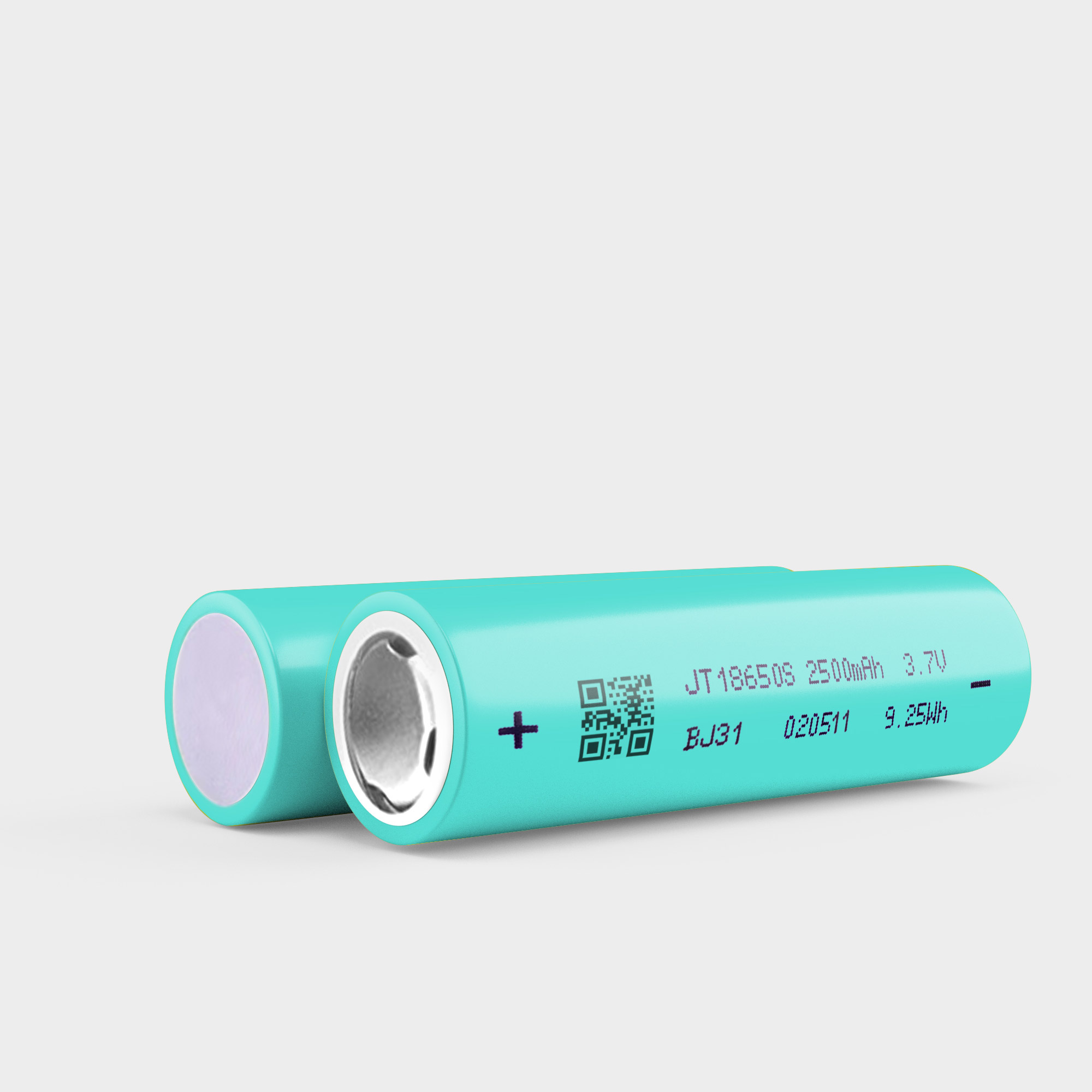 Flat head 18650 3.7V 2500mAh-8C lithium-ion battery
