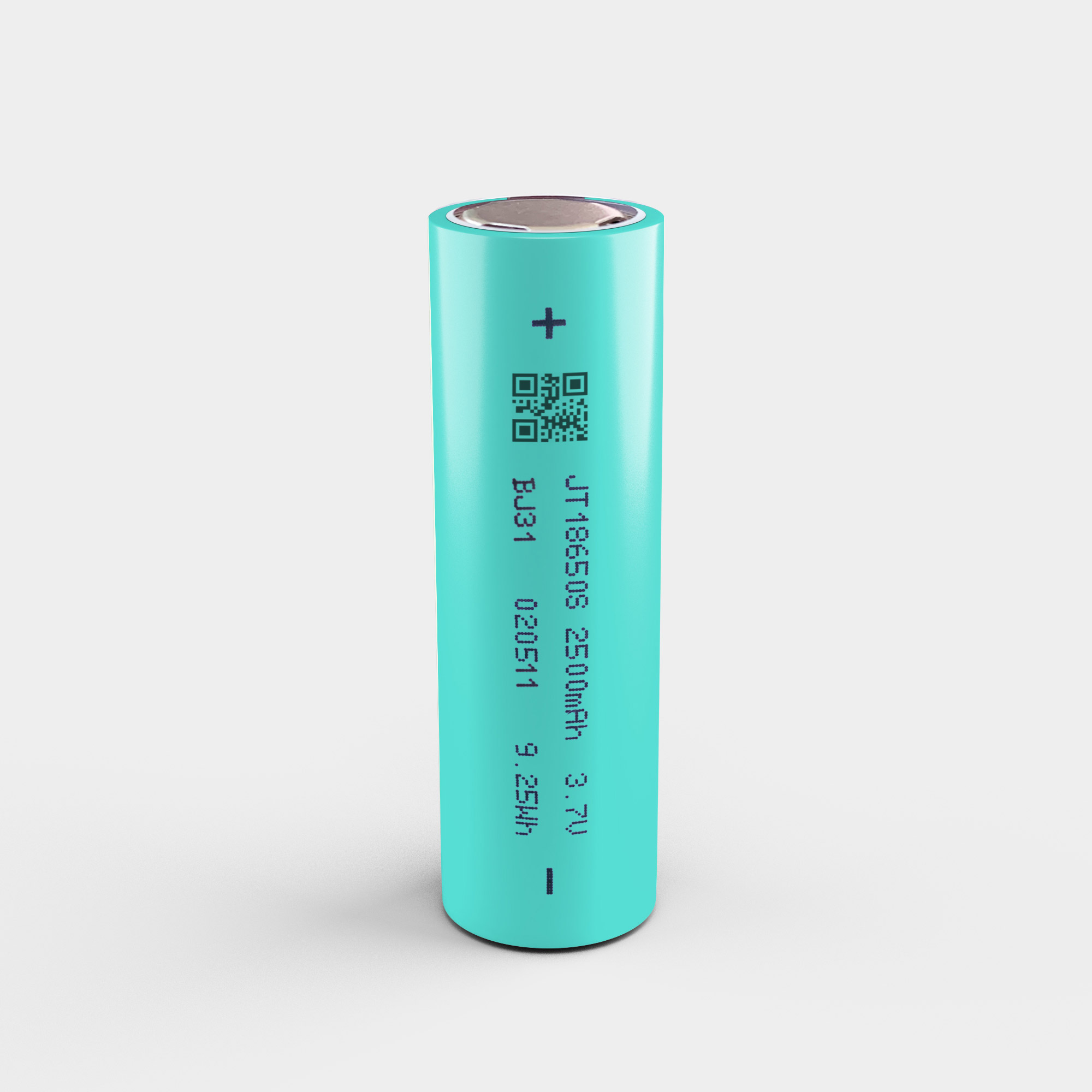 Flat head 18650 3.7V 2500mAh-8C lithium-ion battery