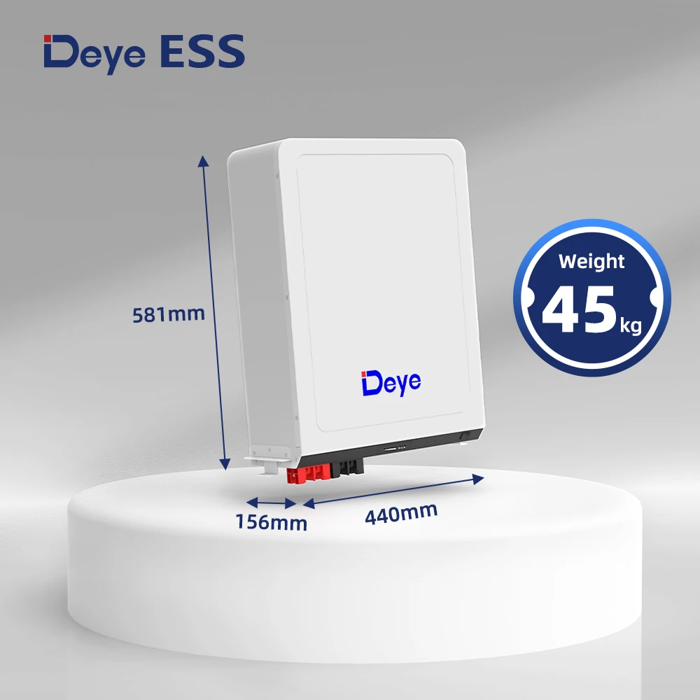 ESS RW-M5.3 Pro Wall-Mount LiFePO4 Battery: 51.2V 104Ah Home Solar Energy Storage Deye