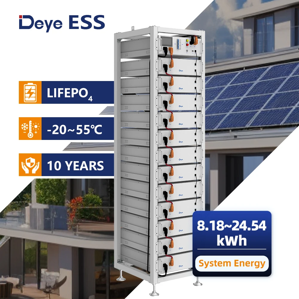 Deye ESS BOS-G: 51.2V, 100Ah LiFePO4 Battery Pack for Home Solar Energy Storage System Container