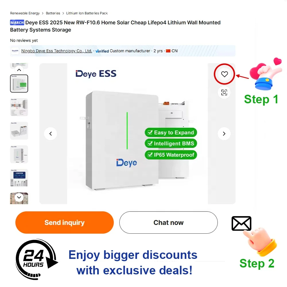 ESS RW-G10.6: LiFePO4 Lithium Battery with UN, CE & CB Certificates for Solar Storage Deye