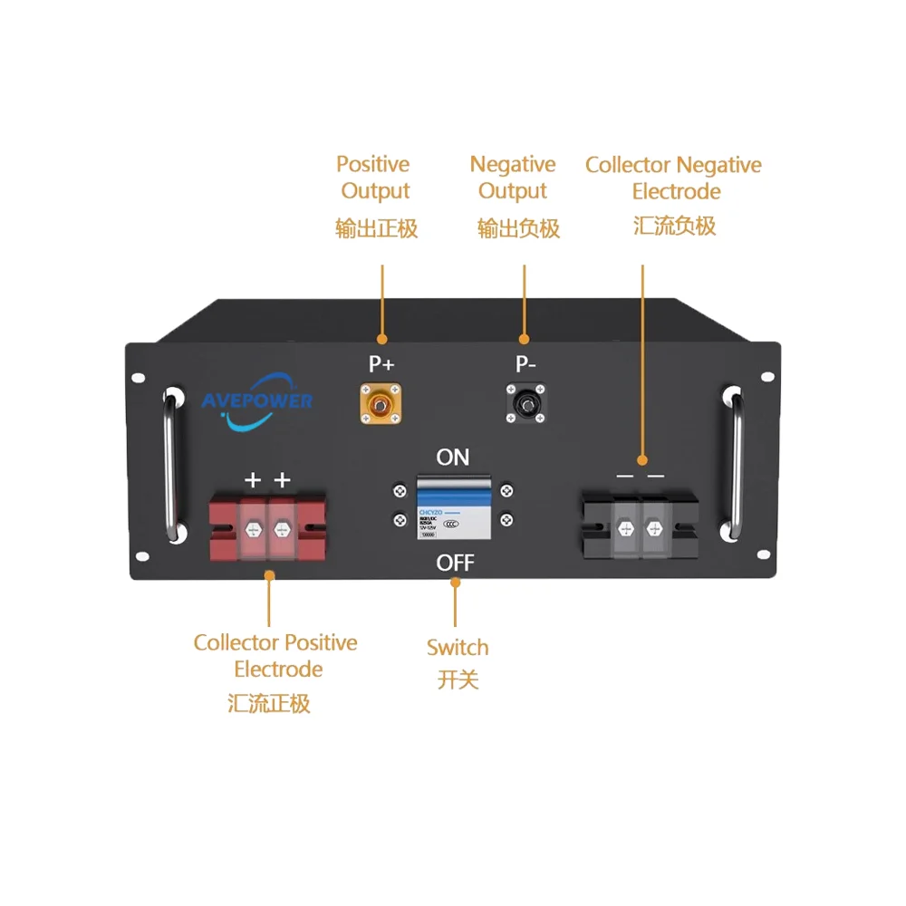 Rechargeable LiFePO4 Energy Storage Battery Pack for 48V Solar Systems Avepower