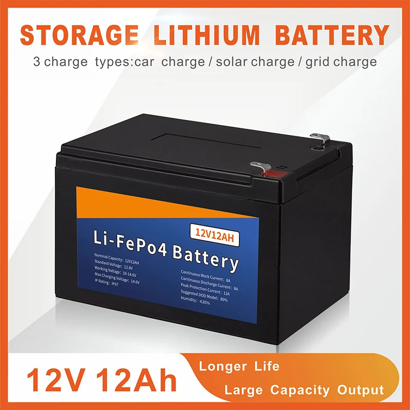 LiFePO4 Battery Packs 12V 7Ah-200Ah Lithium Ion for Solar Storage Golf Carts SUBMARINES