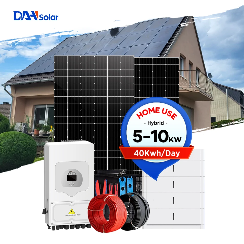 Residential Home Solar Energy Storage System - 3KW-10KW Roof Mounting Hybrid on Grid DAH