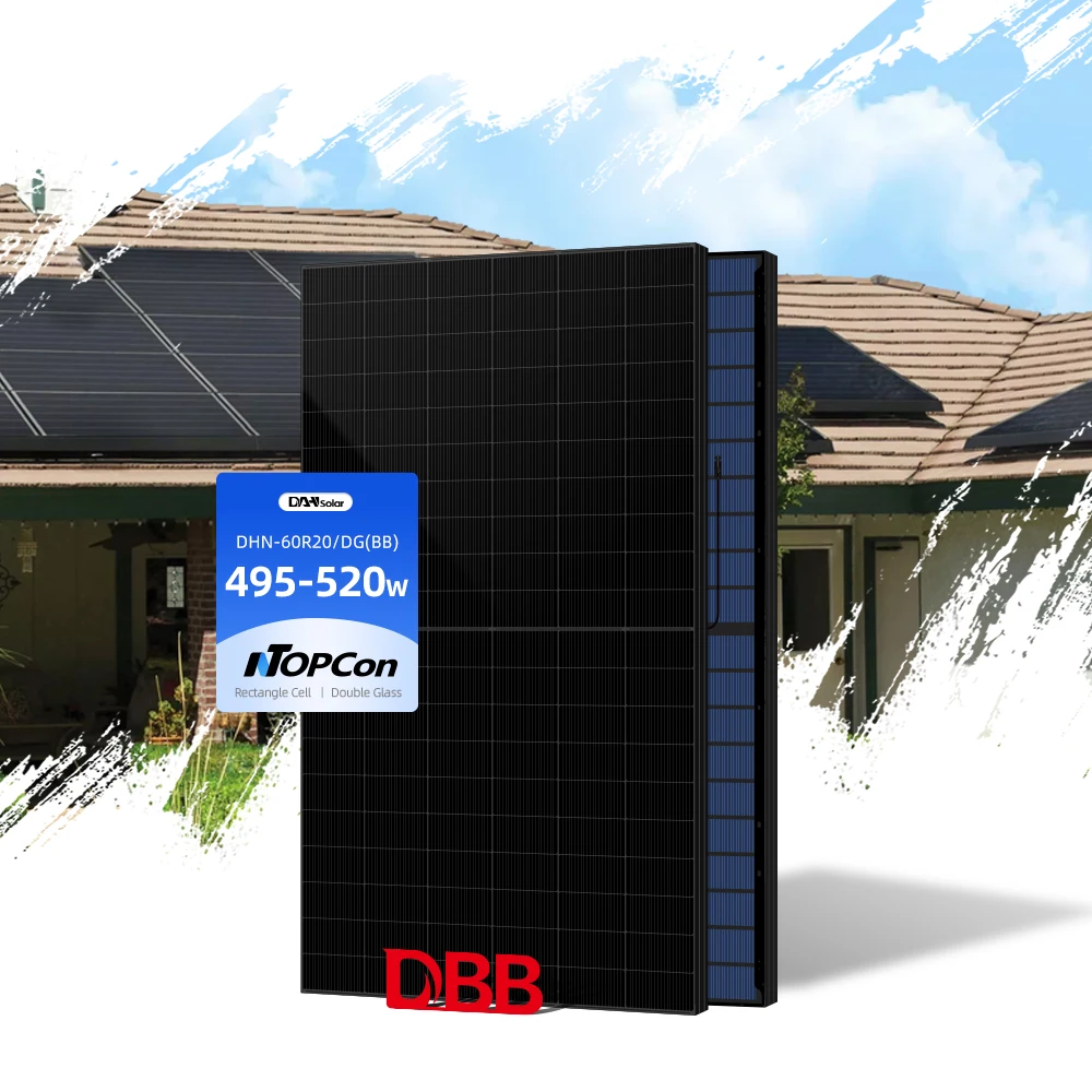 DAH 182-Cell Solar Panel - 495W-525W All Black Bifacial
