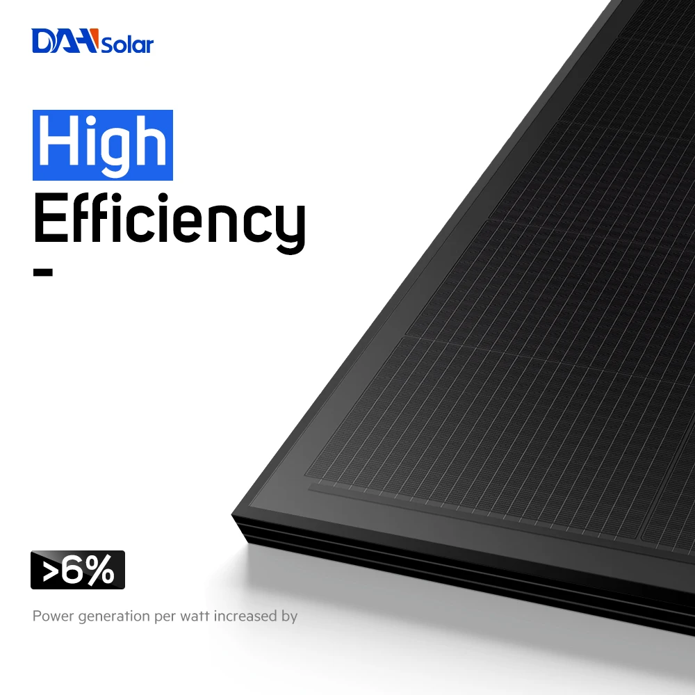 DAH 182-Cell Solar Panel - 495W-525W All Black Bifacial