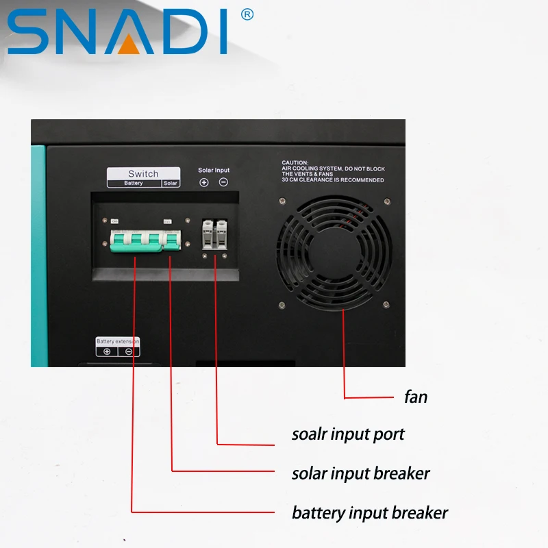 Portable Lithium Power Station 6000W Emergency Home Backup Solar Generator SNADI