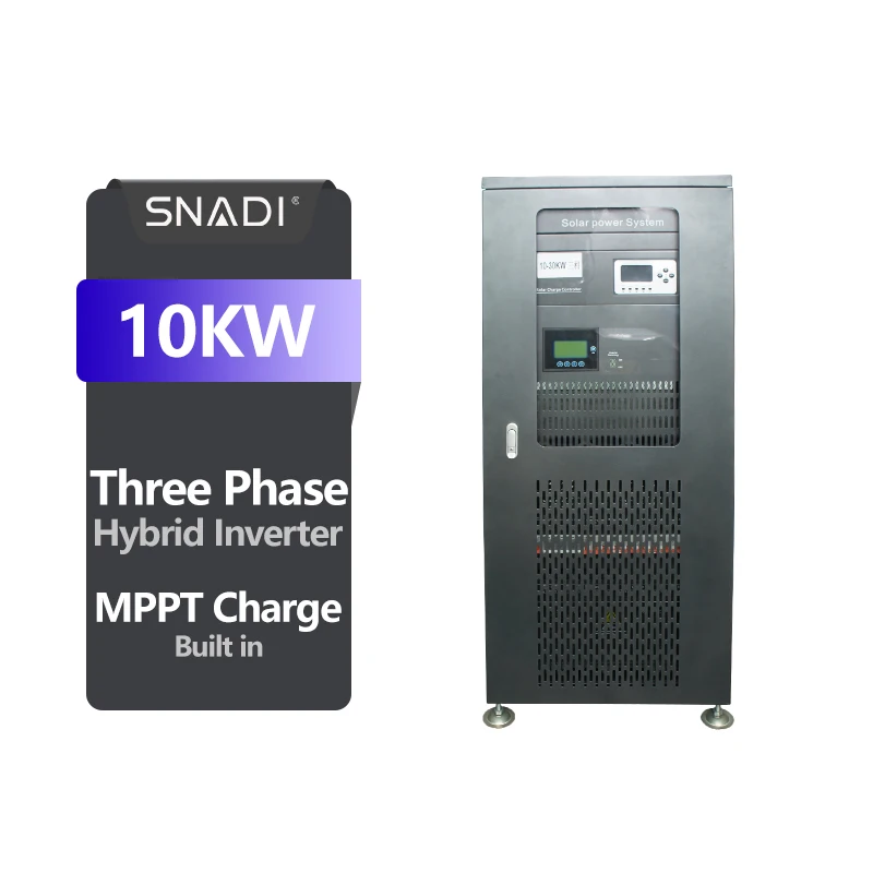 3 Phase Hybrid Solar Inverter 10kW 192V-384V with PWM for Home Energy Systems - SNADI