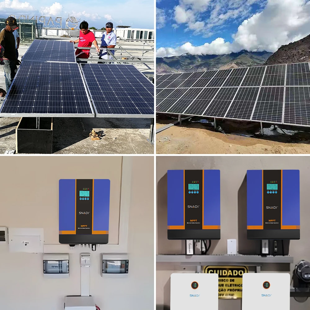 10000W Hybrid Solar Power System with 100Ah LiFePO4 Battery for Homes, Offices, and Small Businesses - SNADI