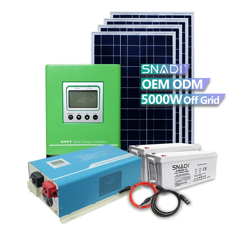 5kW Split Single Phase Off-Grid Hybrid Solar Inverter for Home Energy - SNADI