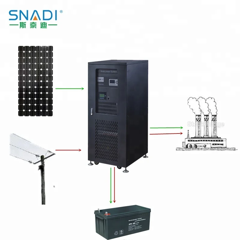 3 Phase Hybrid Solar Inverter 10kW 192V-384V with PWM for Home Energy Systems - SNADI