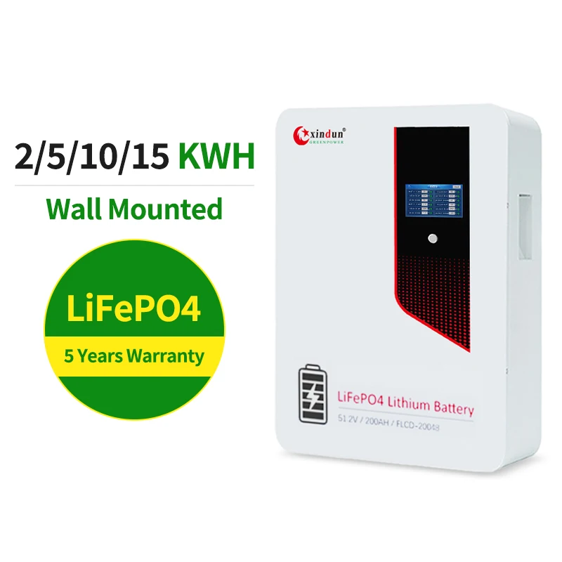 Rechargeable LiFePO4 Battery 10kW 48V/51.2V 100Ah-280Ah for Home Energy Storage Xindun