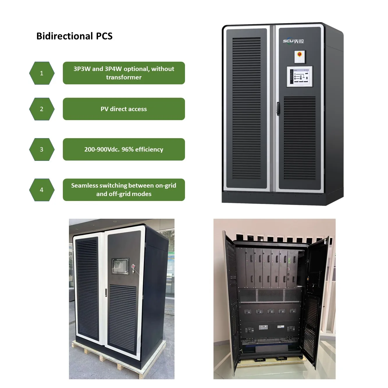 Transformer Isolated Power Conversion System (PCS) for Lithium Ion Battery Packs (SCU)