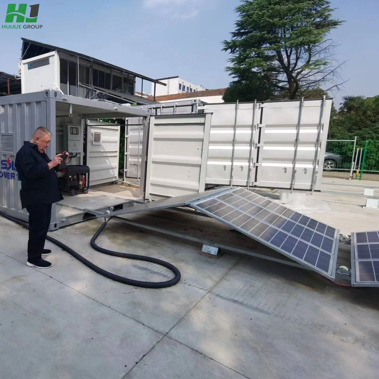 Foldable Solar PV Container | 1MWh-2MWh | MPPT & Lithiumiion | Outdoor Use HJ