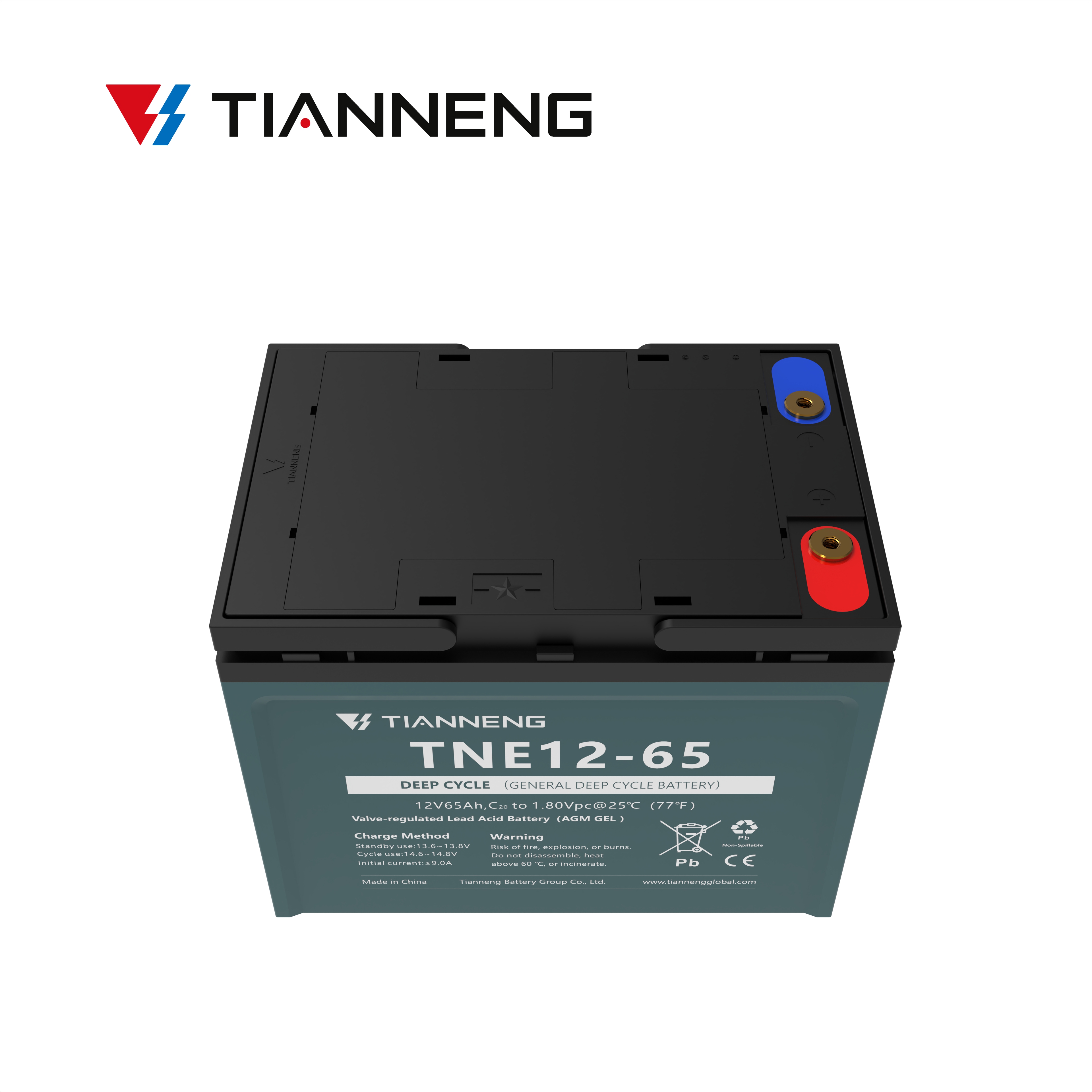 Tianneng TNE 12-65 General Deep Cycle 12v 65ah Motive Lead Acid Battery