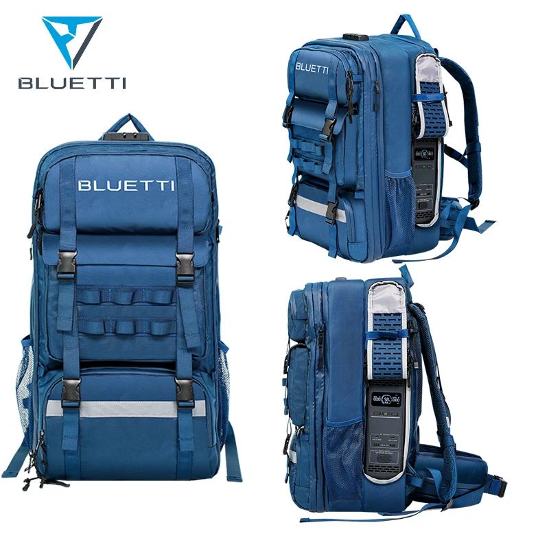BLUETTI Handsfree Solar Backpack - 42L/60L with Removable Power Bank, Multifunction USB Ports