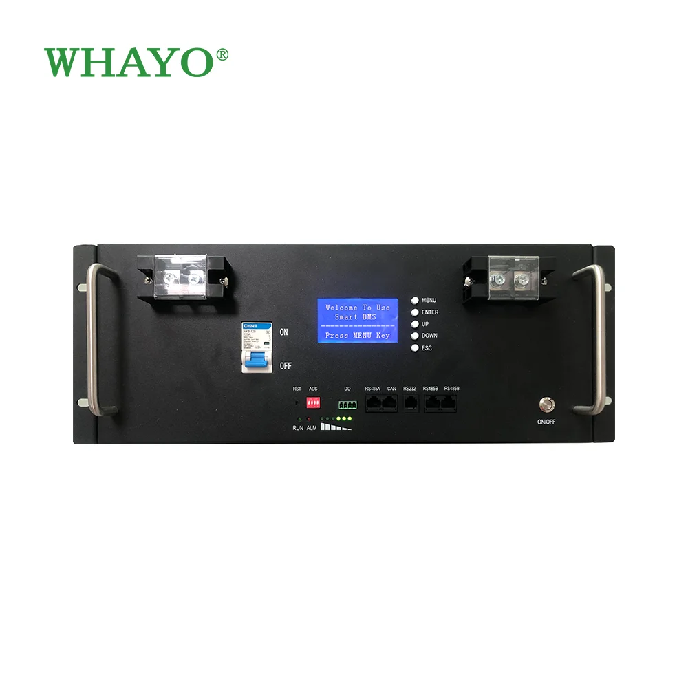 30kW High Voltage Rack-Mounted LiFePO4 Battery Storage - 50kWh Solar Energy Solution - Whayo