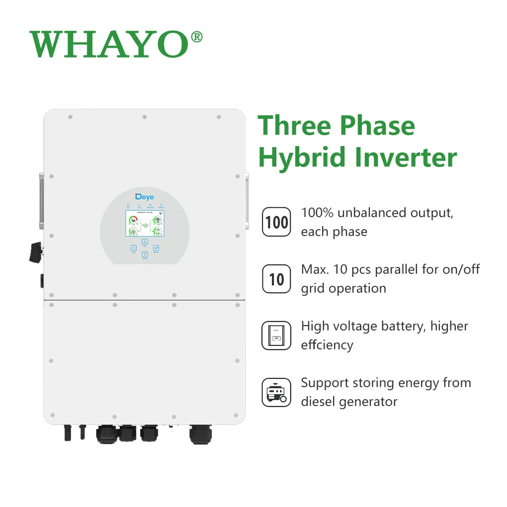 15kW-30kW Hybrid Solar Energy System for Industrial & Commercial Use - Whayo