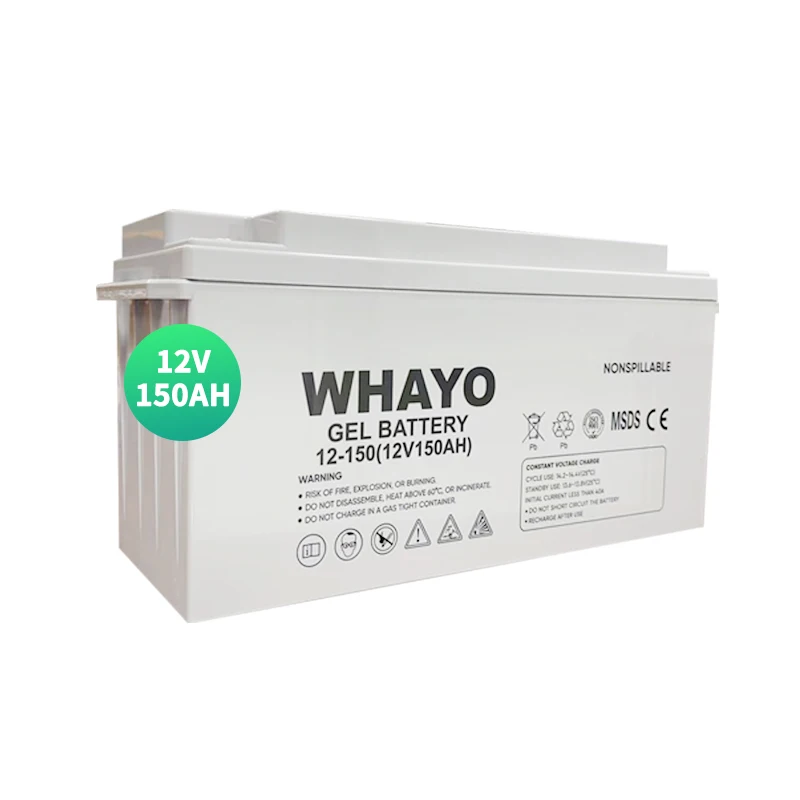 12V 100Ah AGM Gel Lead Acid Battery for UPS and Solar Energy Systems - Whayo