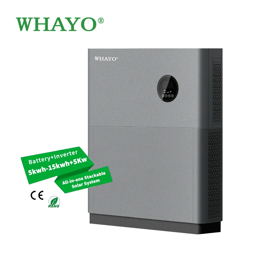 Stackable 5kW Off-Grid Solar Energy Storage System with 5kWh/10kWh LiFePO4 Battery - Whayo