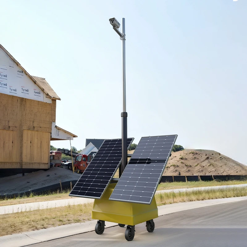 Zemu Mobile Solar Trailer - 3600Wh Battery, 220V Output for Off-Grid Power & Surveillance