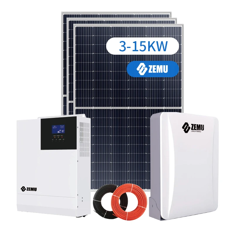 Zemu Off-Grid Solar System - 2.5KW to 15KW with Lithium & Gel Batteries for Home Use