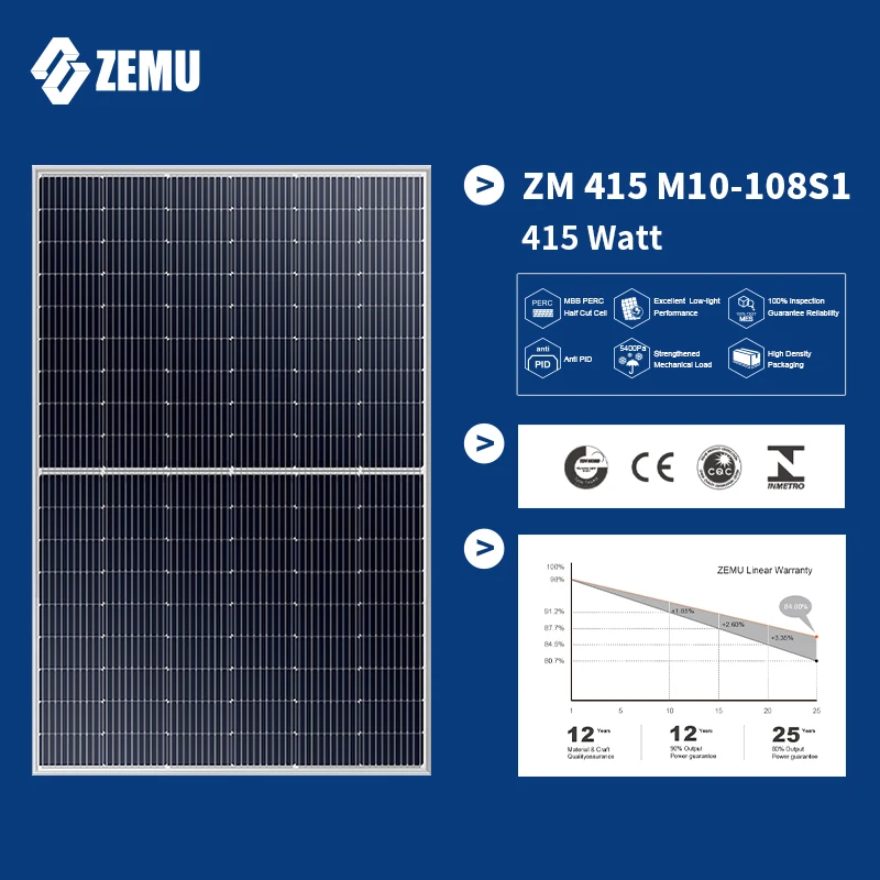 Zemu Off-Grid Solar System - 2.5KW to 15KW with Lithium & Gel Batteries for Home Use