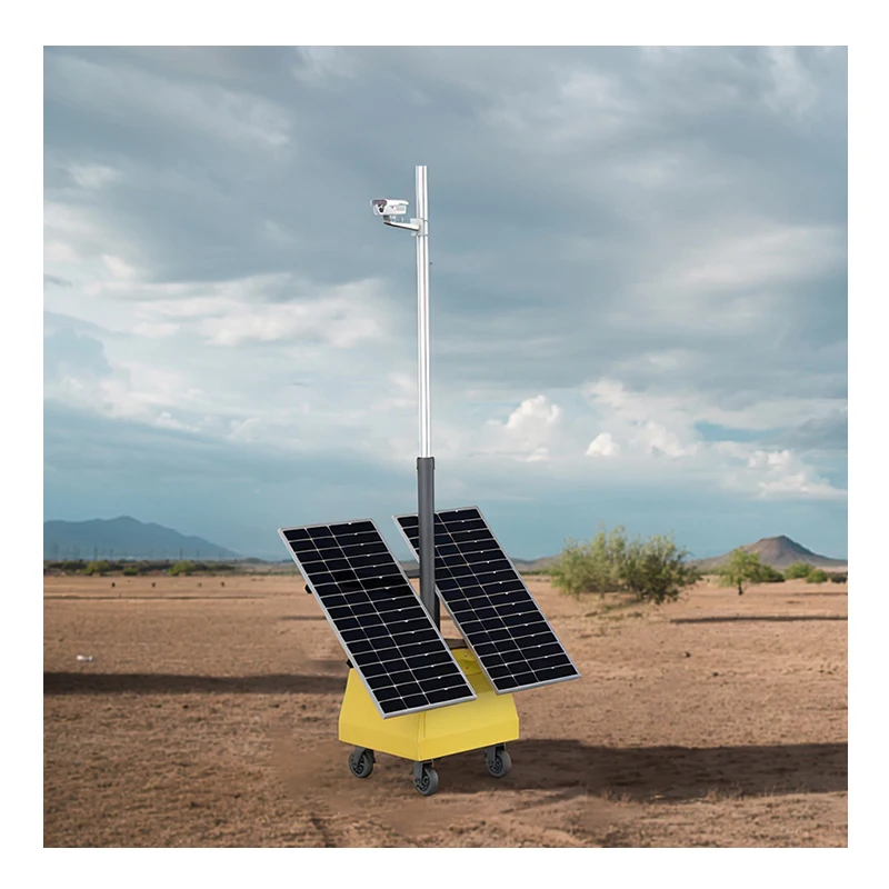 Zemu Industrial Emergency Power Trailer - Hybrid Solar Backup with Lithiumion  Battery for Surveillance