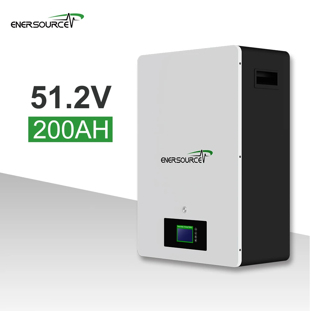 Enersource 48V/51.2V 200Ah 10kWh LiFePO4 Wall-Mounted Battery for Solar Systems with CAN