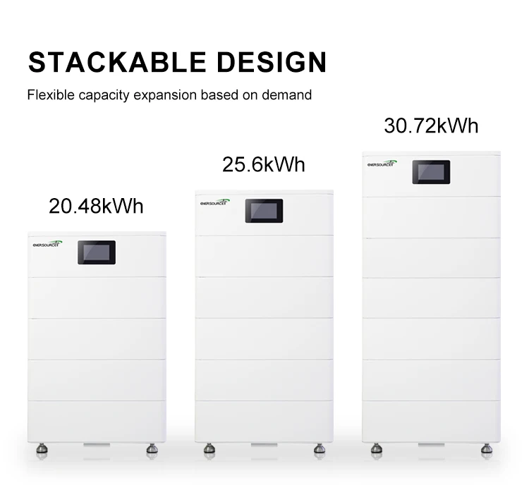 Enersource 51.2V-256V Scalable Stackable Lithium ion Battery System 100Ah for Solar Energy Storage