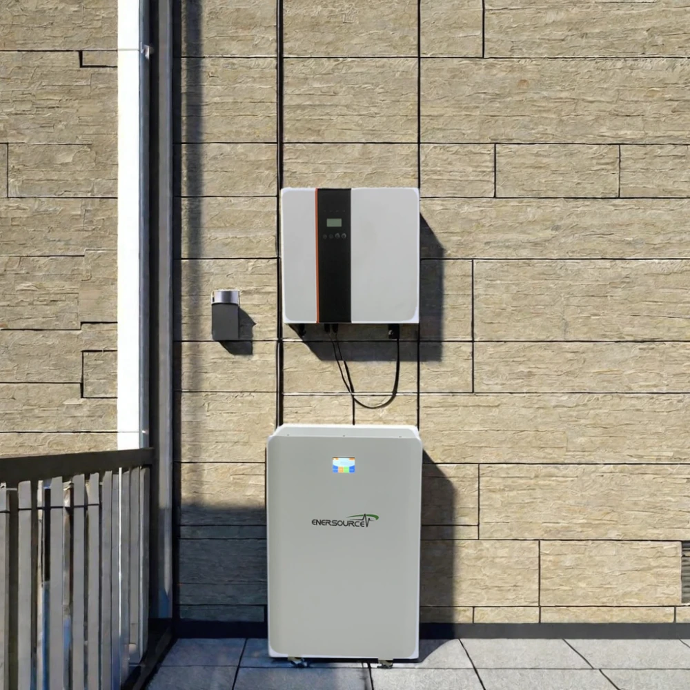 Enersource 15kWh 48V 300Ah LiFePO4 Solar Battery System with MPPT Controller for Home Use