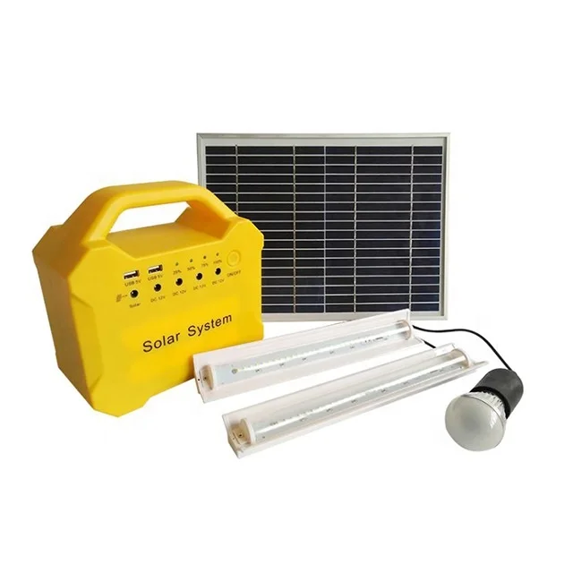 10W Portable Solar Charger | GD-8017 Mini LED Lighting System | Outdoor & Home Use | ESG