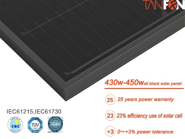 450W-700W All Black Solar Panels | Mono & Poly Options | High Efficiency | Tanfon