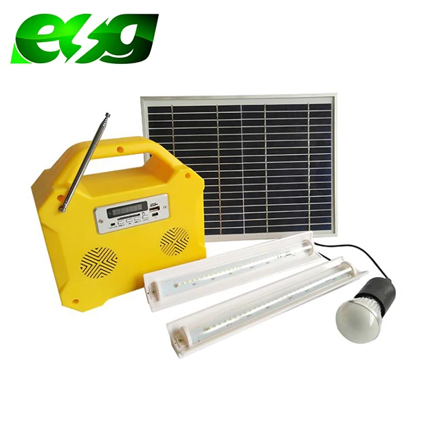 10W Portable Solar Charger | GD-8017 Mini LED Lighting System | Outdoor & Home Use | ESG