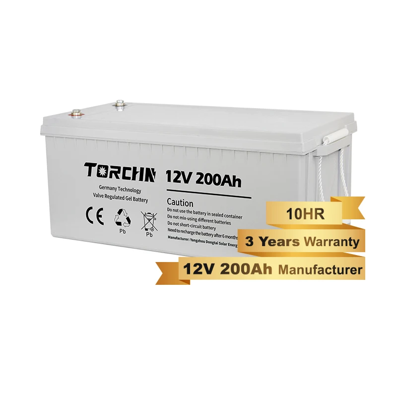 12V 200AH AGM Deep Cycle Lead Acid Battery for Solar Energy Storage | TORCHN
