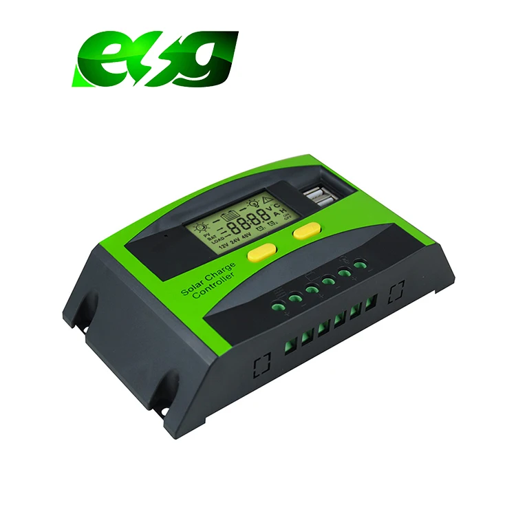 60A MPPT PWM Solar Charge Controller for 12V/24V/48V Lead Acid Batteries | Efficient Power Management ESG