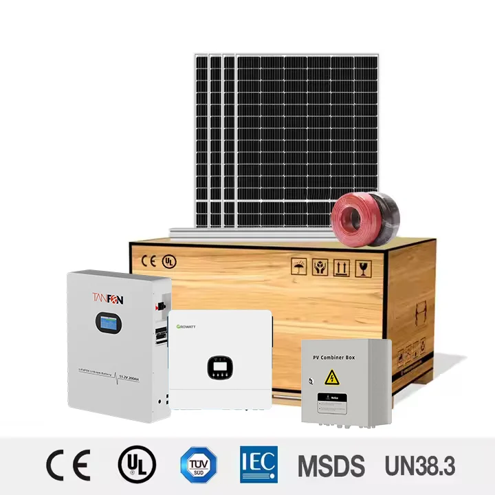 5kW-10kW Home Solar Panel Set | Plug & Play Battery Storage | Monocrystalline 12kW Load | Tanfon