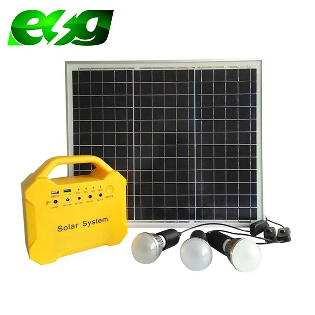 10W Portable Solar Charger | GD-8017 Mini LED Lighting System | Outdoor & Home Use | ESG