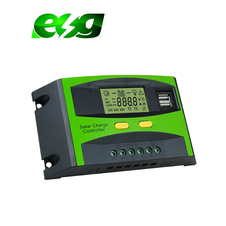 60A MPPT PWM Solar Charge Controller for 12V/24V/48V Lead Acid Batteries | Efficient Power Management ESG