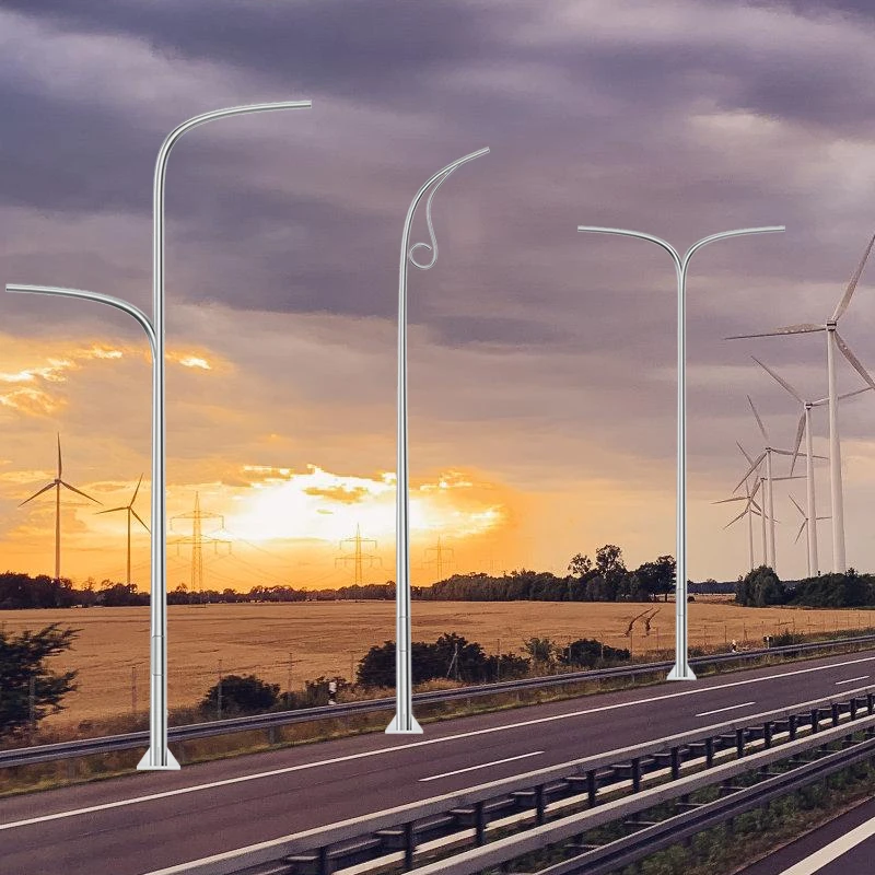 3m-12m Outdoor Garden and Street Light Poles | Curved Brackets | Modular Design | SUNNAL
