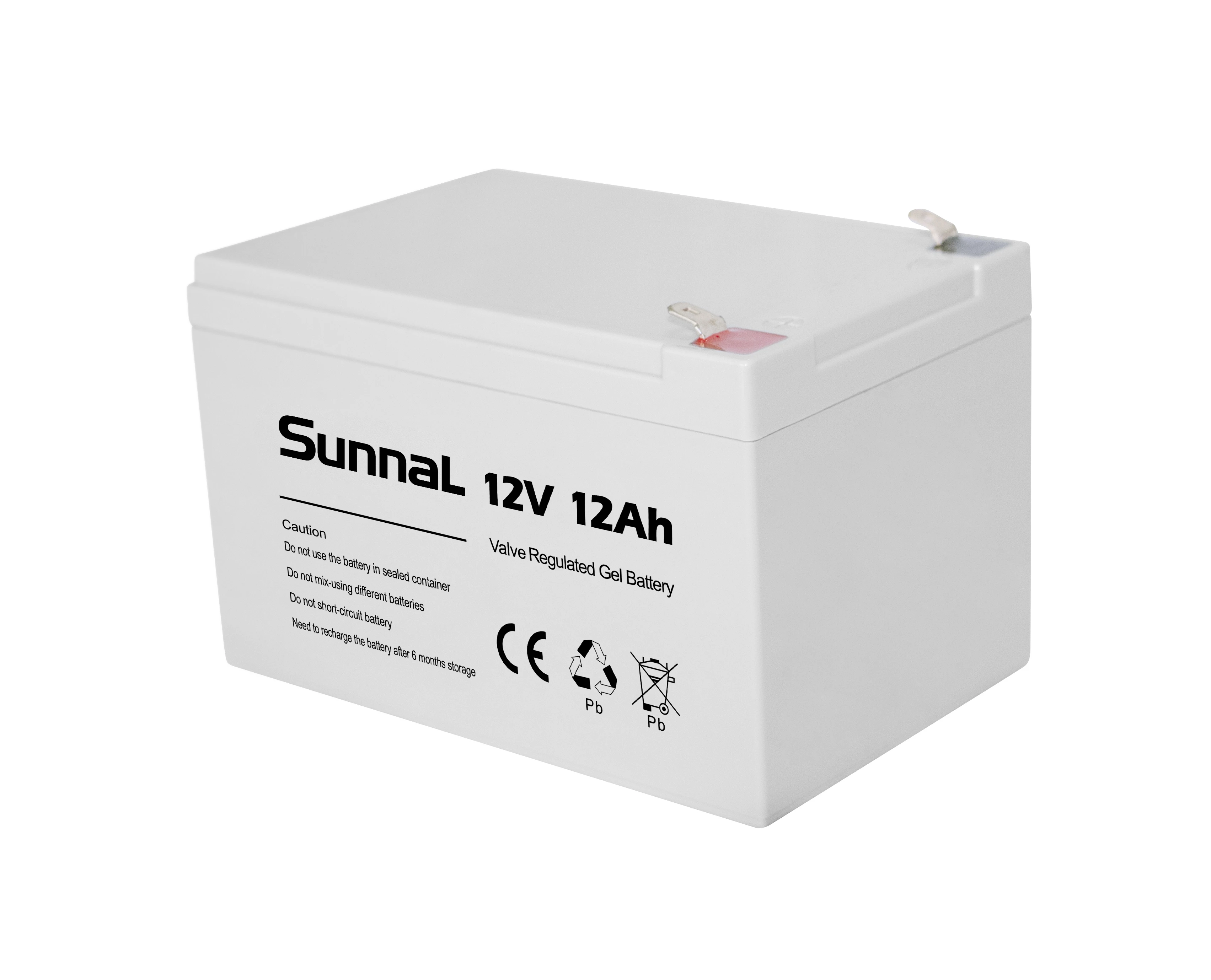 12V Deep Cycle VRLA Lead-Acid Gel Battery | 12Ah-200Ah Energy Storage | SUNNAL