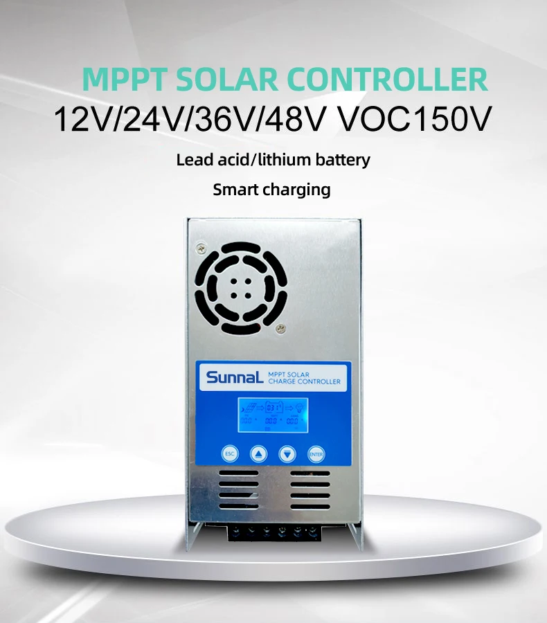 30A-60A MPPT Solar Charge Controller | 12V-48V Auto Voltage Recognition | SUNNAL