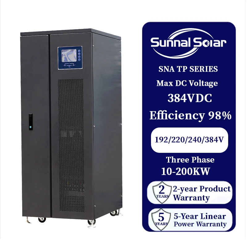 10KW-200KW 3 Phase Hybrid Solar Inverter | Low Frequency Off-Grid Solution | SUNNAL