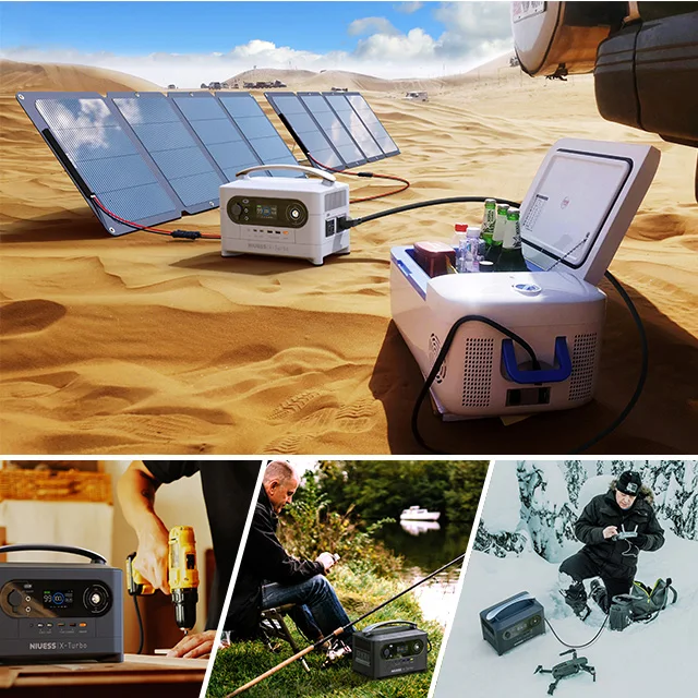 700W Solar Energy Portable Power Station 512Wh - Lithium Ion Battery for Outdoor & Home Use - Niuess